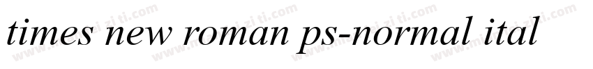 times new roman ps-normal italic字体转换